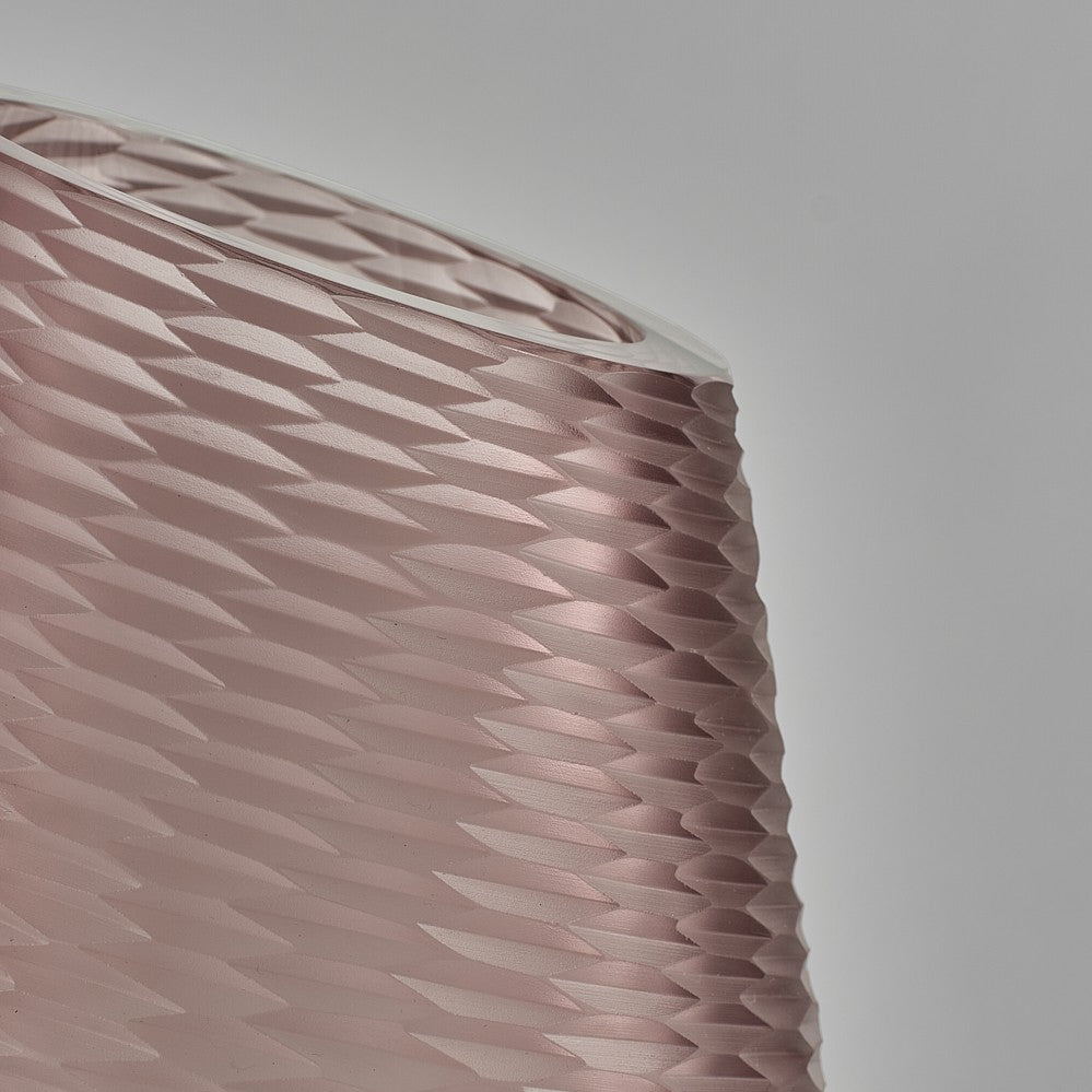 Harlequin Vase in Fadede Rose Quartz