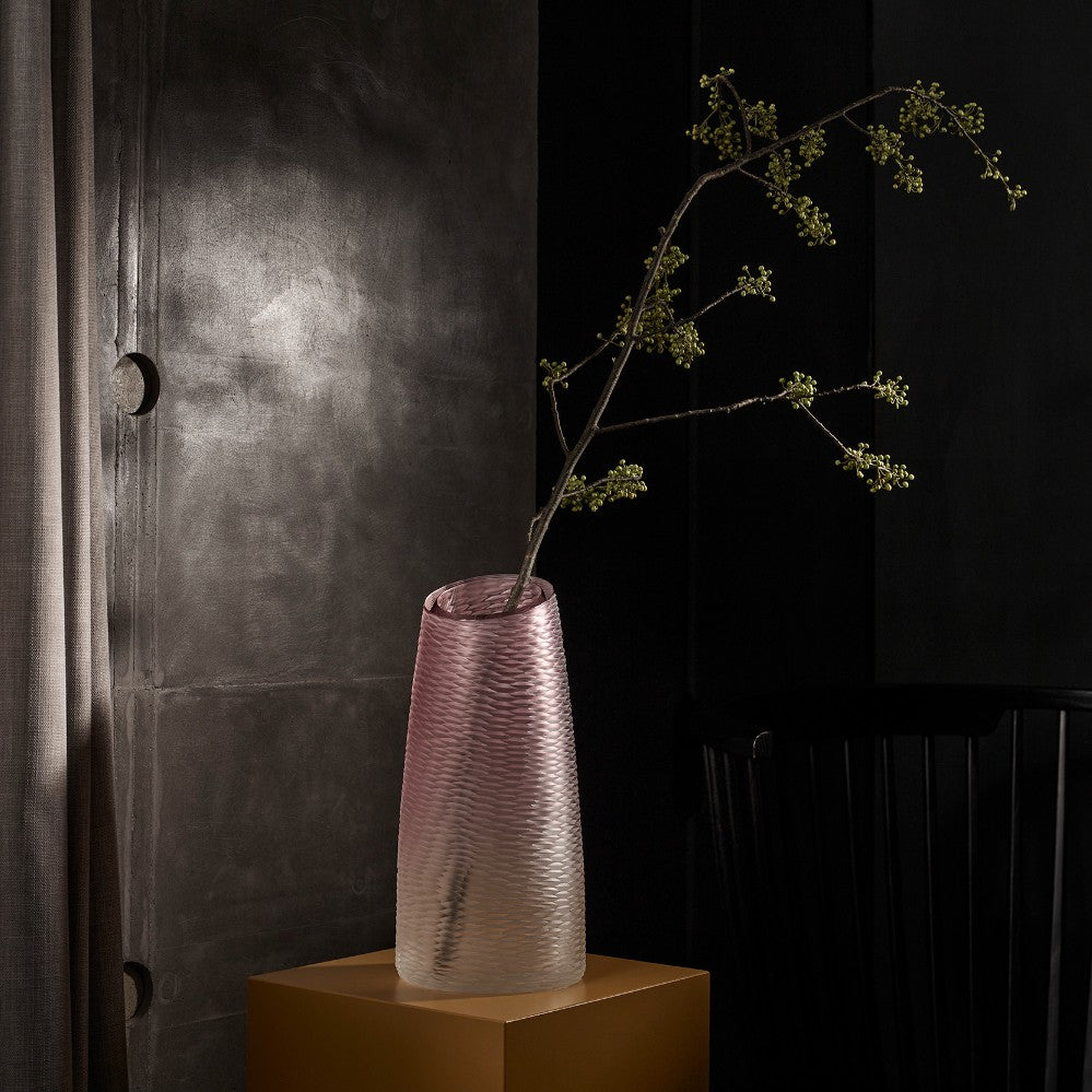 Harlequin Vase in Pale Amber