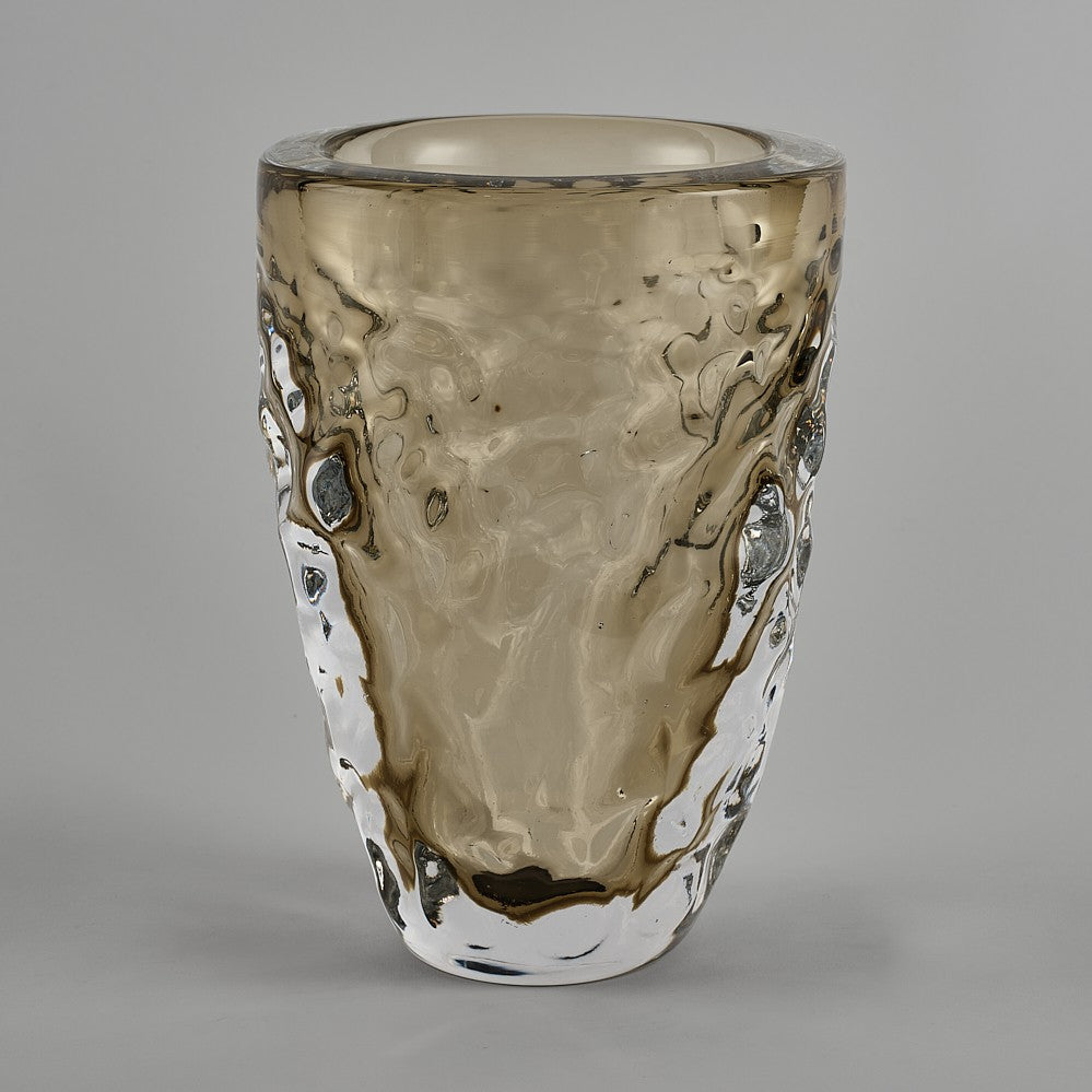 Lava Vase in Pale Amber