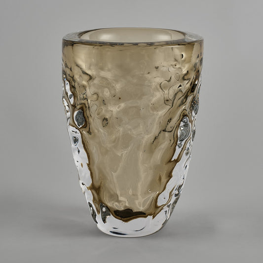 Lava Vase in Pale Amber