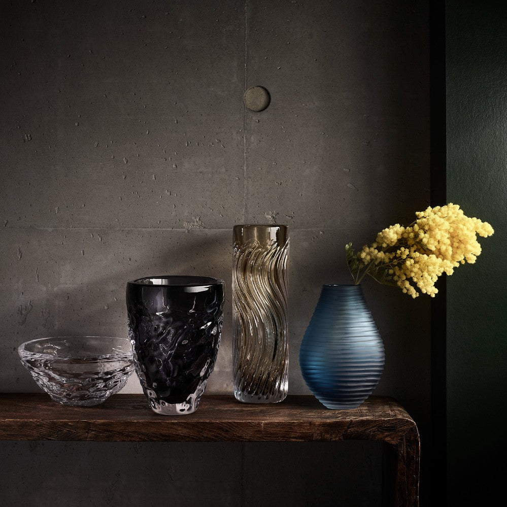 Wave Vase in Pale Amber