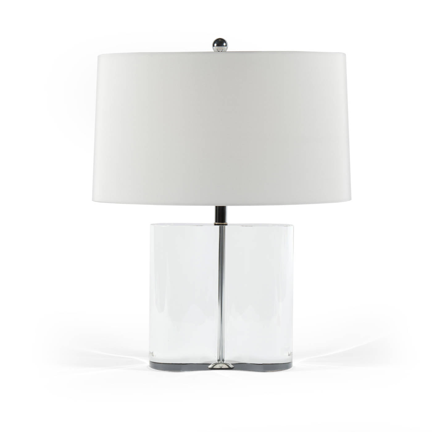 Solid Glass Pinched Oval Lamp | Organic Lamp