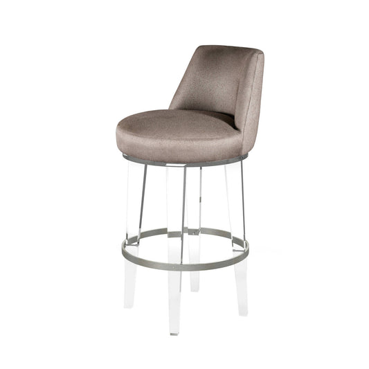 Cambria Bar Stool Round Acrylic, Clear