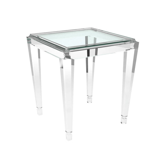 Gold Palm End Table Square