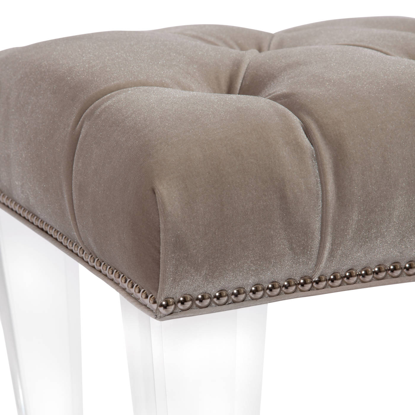 Palm Beach Bench Acrylic Button Tufted