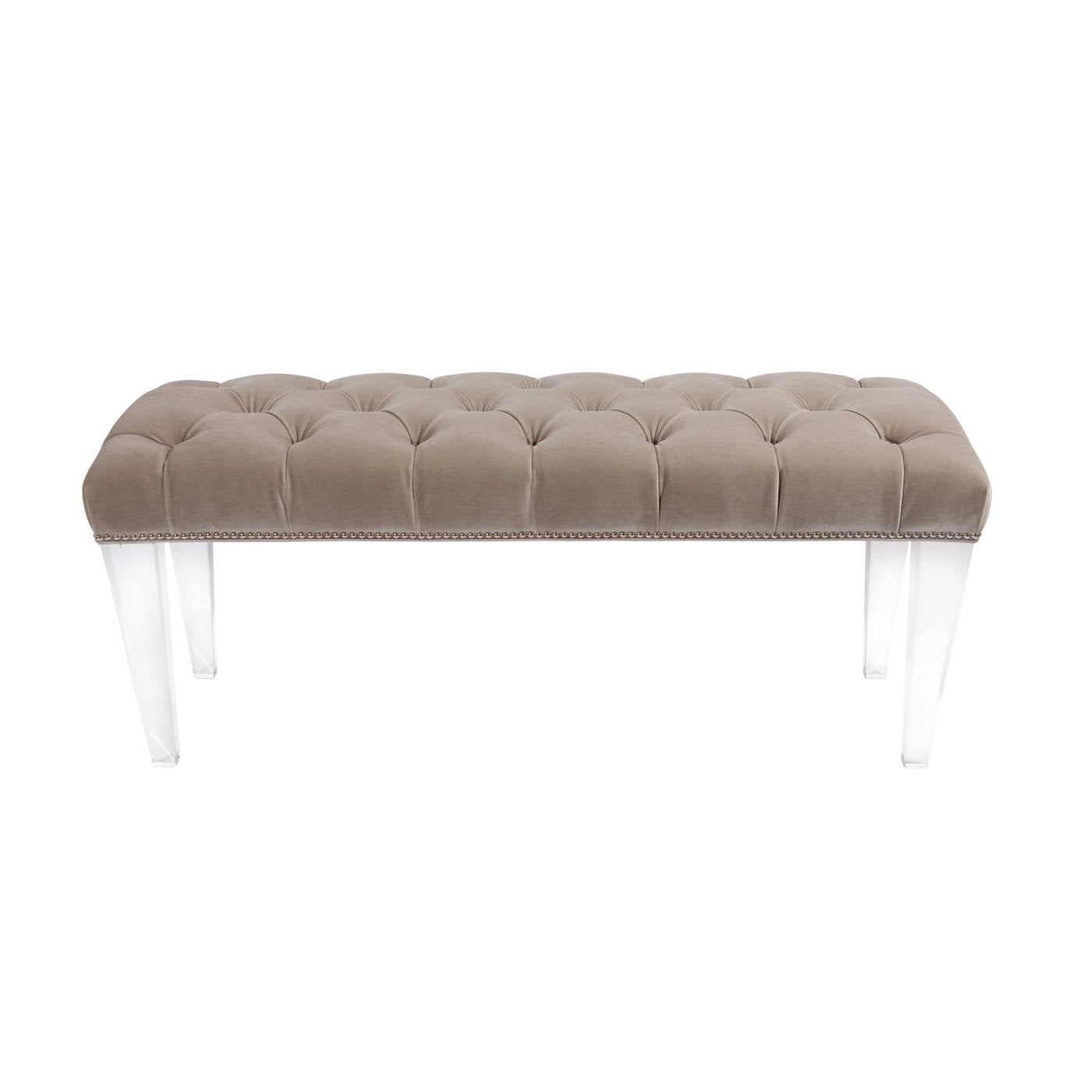 Palm Beach Bench Acrylic Button Tufted