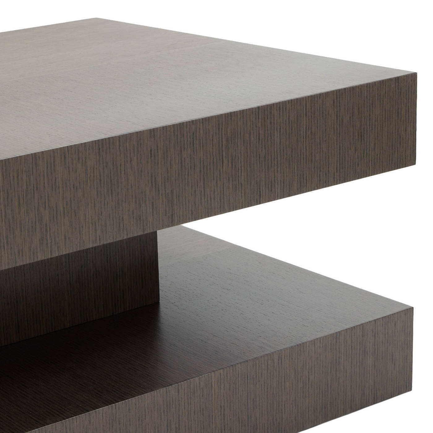 Ellipses Cocktail Table, Quarter Figure Gray Oak Marquetry