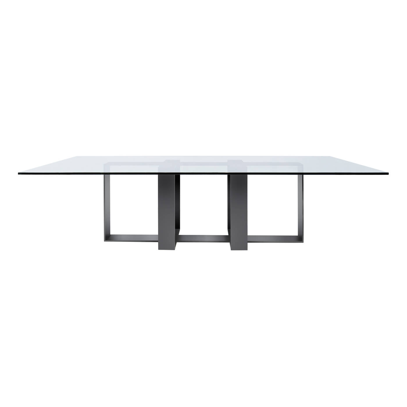 Ribbon Cross Dining Table, Iron, Six Uprights
