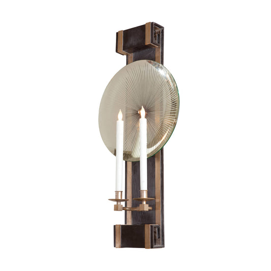 Apollo Sconce With Striked Glass Reflector