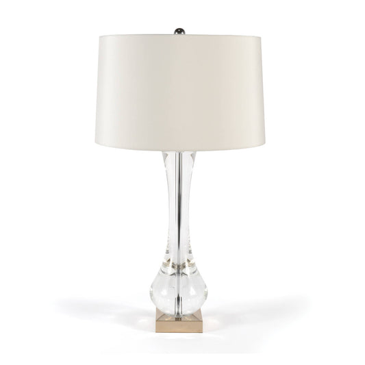 Bulb Glass Lamp, Large, Platinum Gilt Base