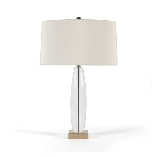 Ellipse Glass Lamp, Platinum Gilt Base