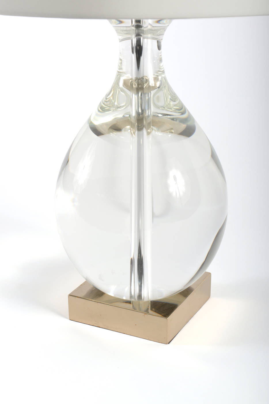 Waterdrop Glass Lamp, Platinum Gilt Base