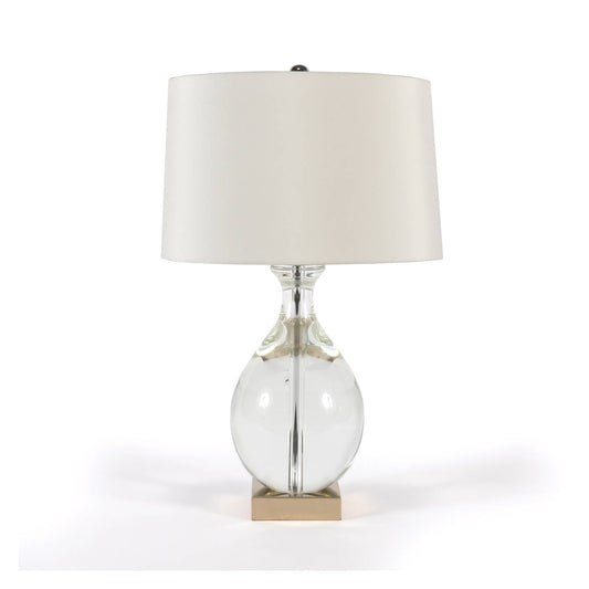 Waterdrop Glass Lamp, Platinum Gilt Base