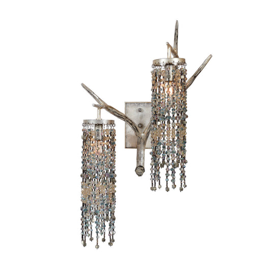 Cascata D’Acqua Two Arm Wall Sconce With Beaded Pendants