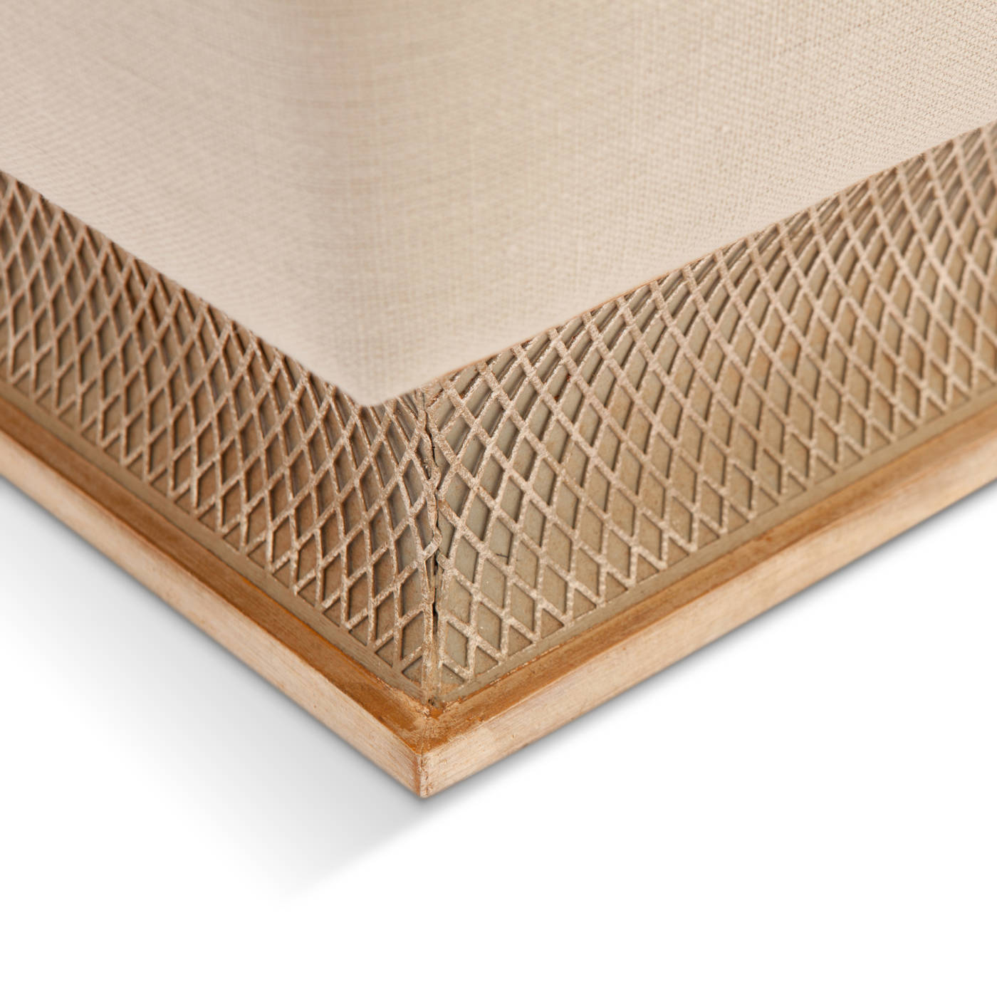 Seneca Banquette Armless with Gilt Mesh Base
