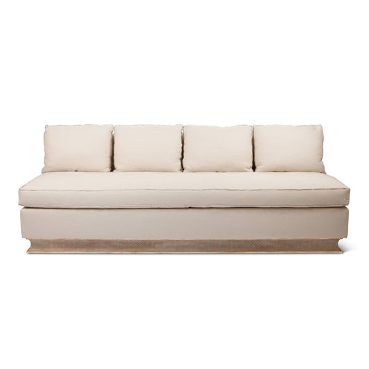 Seneca Banquette Armless with Gilt Mesh Base