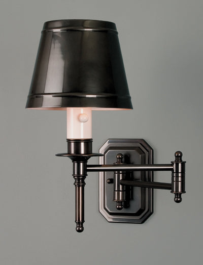 Lacquered Gunmetal Isabelle Swing Arm Wall Lamp