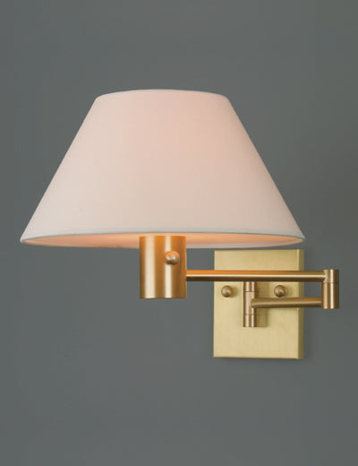 Satin Brass Oversized Swing Arm Wall Lamp