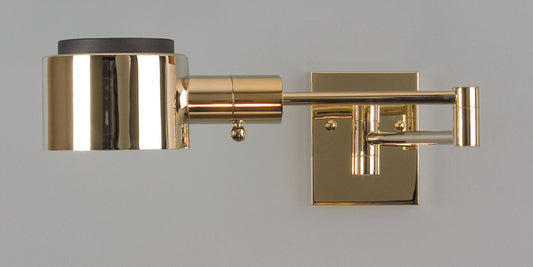 Diamondclad Polished Brass Swing Arm Lamp