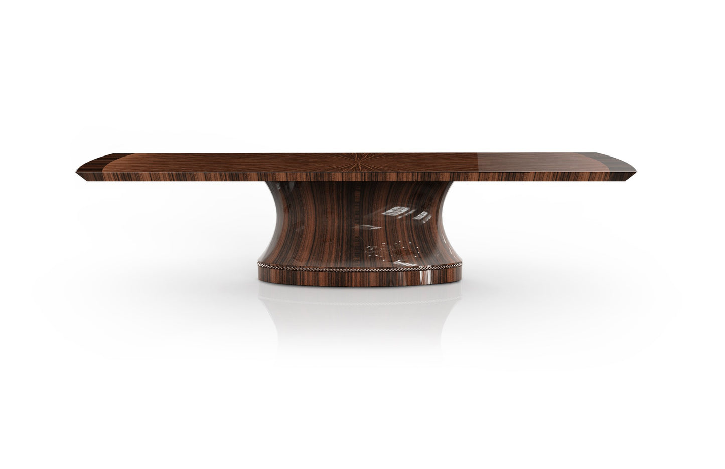 Chess Bowed End Dining Table