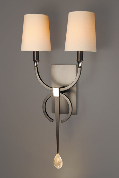 Rustic Bronze and Nickel  Amara Sconce