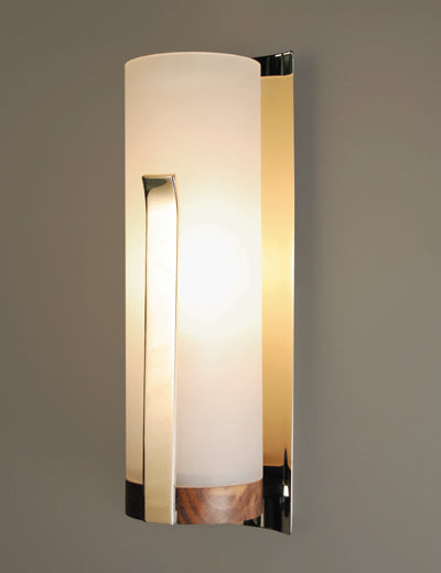 Polished Nickel and Walnut Kariri Sconce