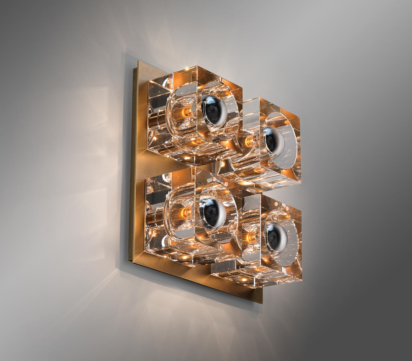 Glacon 4 Light Square Sconce / Flush Mount