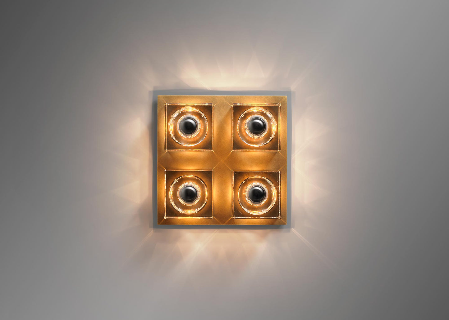 Glacon 4 Light Square Sconce / Flush Mount