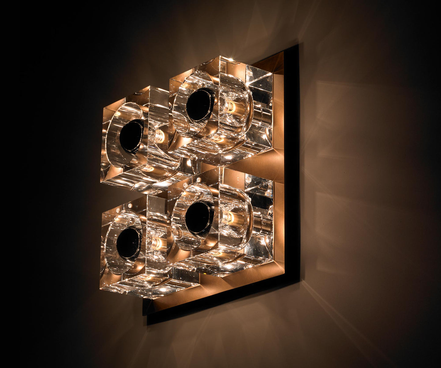 Glacon 4 Light Square Sconce / Flush Mount