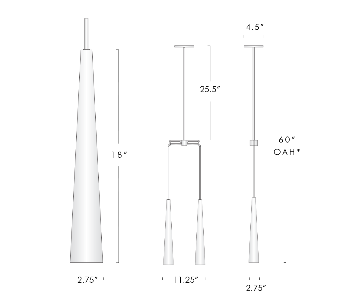 Apollinaire 2 Light Pendant