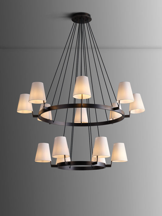 CORNICHE 2 TIER CIRCULAR CHANDELIER