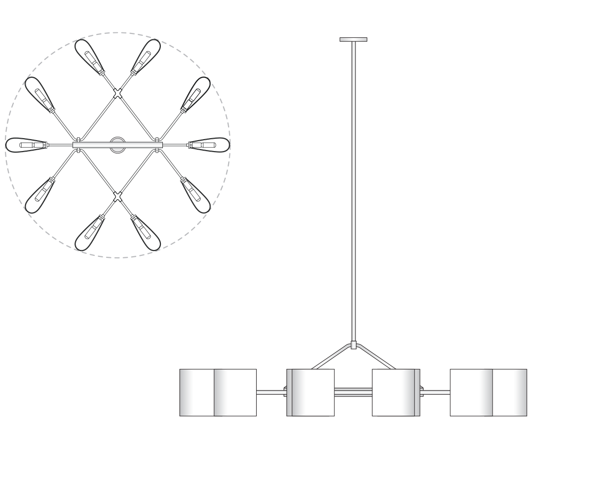 DESSAY CIRCULAR CHANDELIER