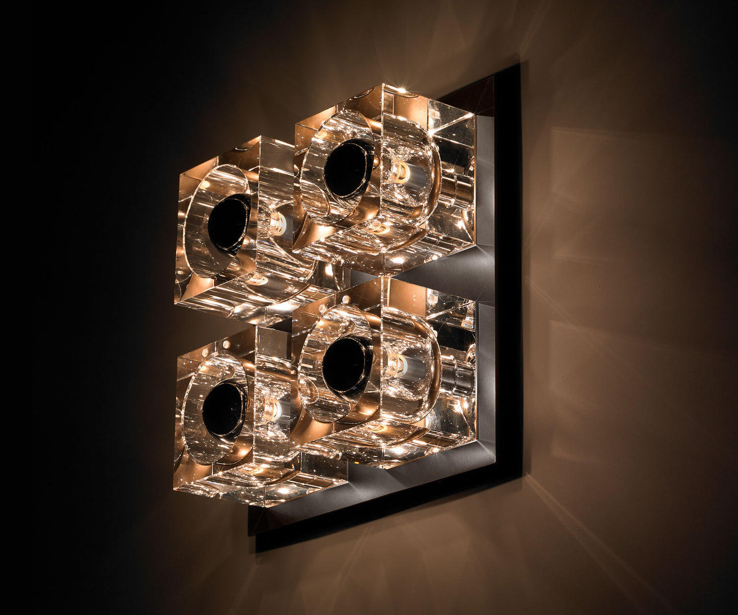 Glacon 4 Light Square Sconce / Flush Mount