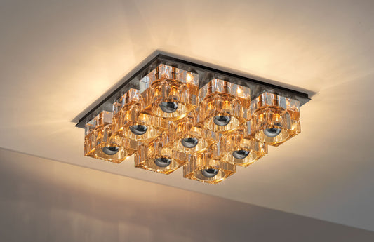 Glacon 9 Light Flush Mount