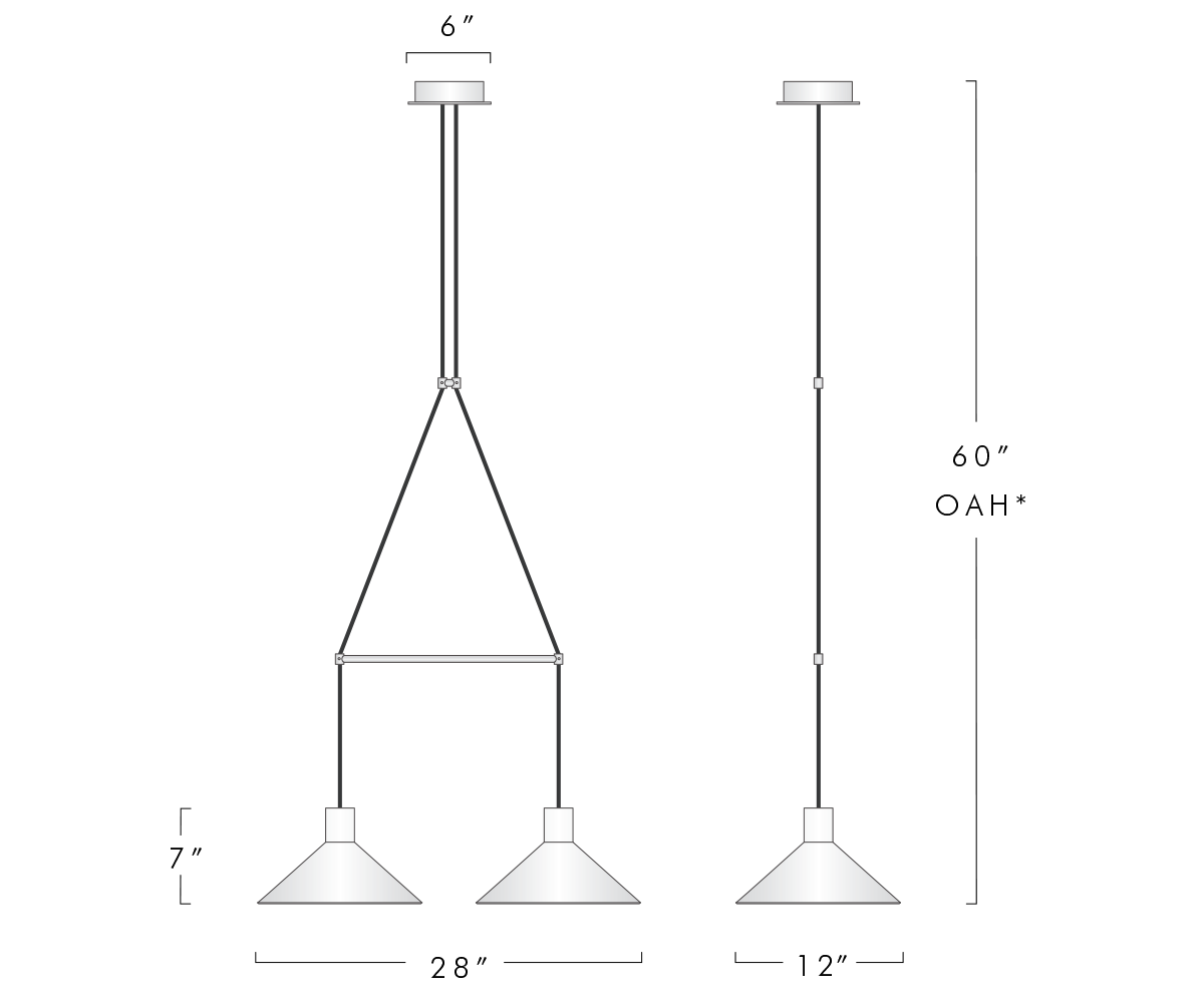 Lauriston 2 Light Pendant