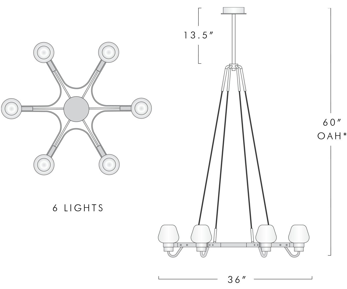 Montalembert 6 Light Chandelier