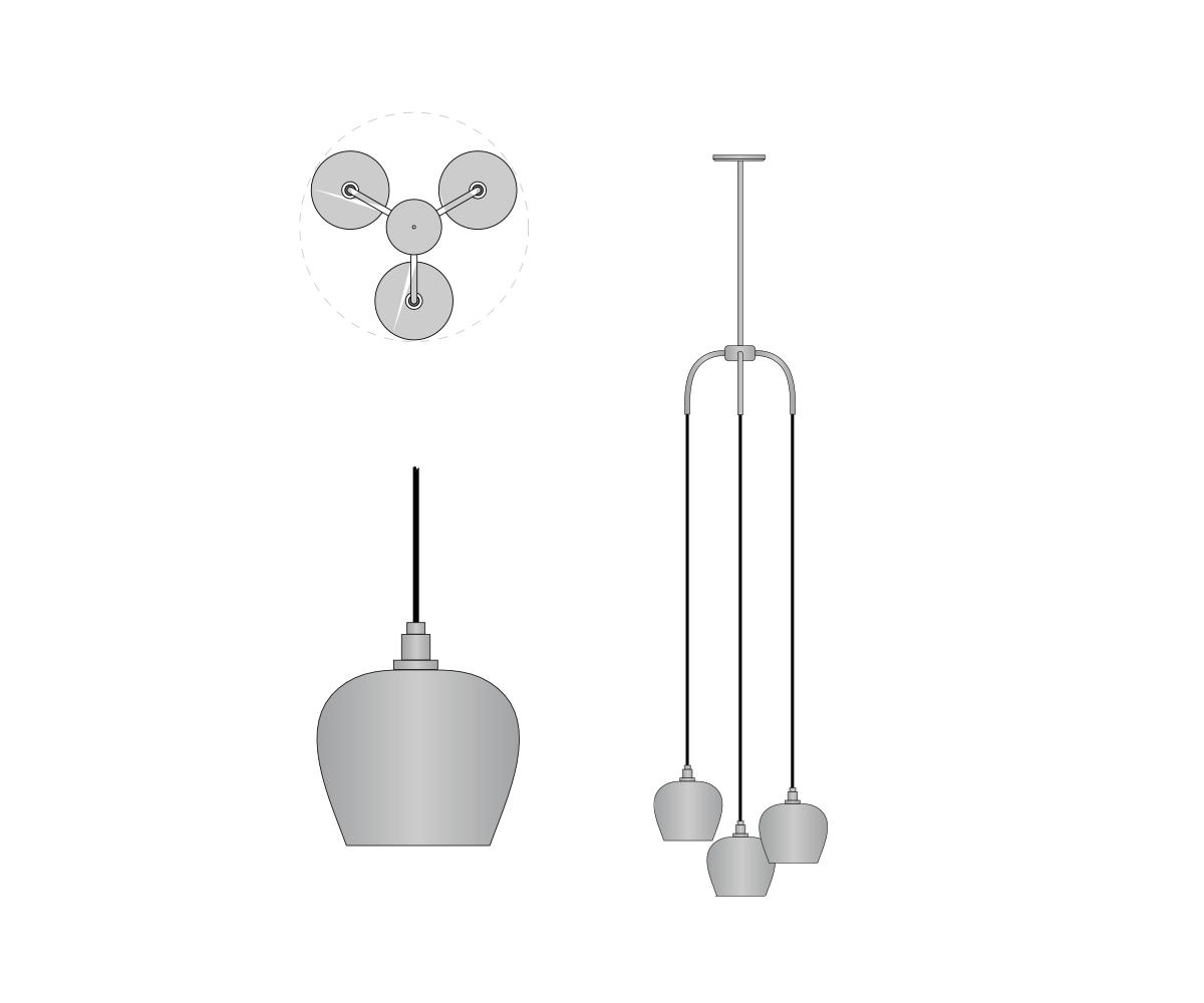 VALLAYER 3 LIGHT PENDANT