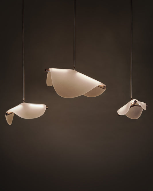 SLUMPED MULTI CHANDELIER