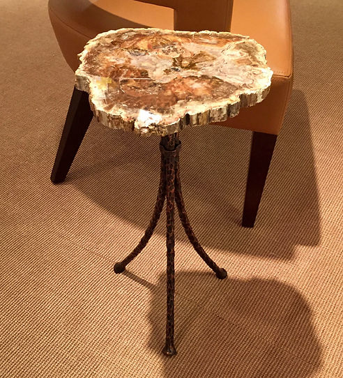 Petrified Wood on Copper Base
