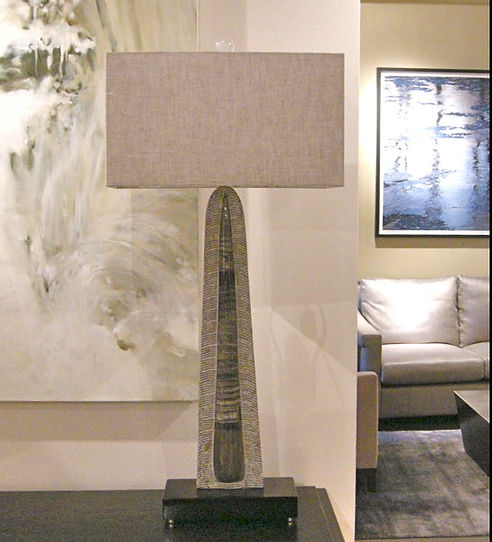 Taza Lamp (Orthoceras Fossil)