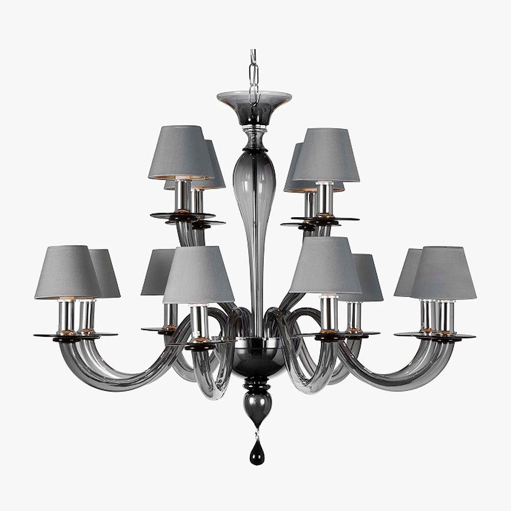 Raphael Disc Chandelier in Grey