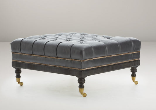 London Coach tufted ottoman