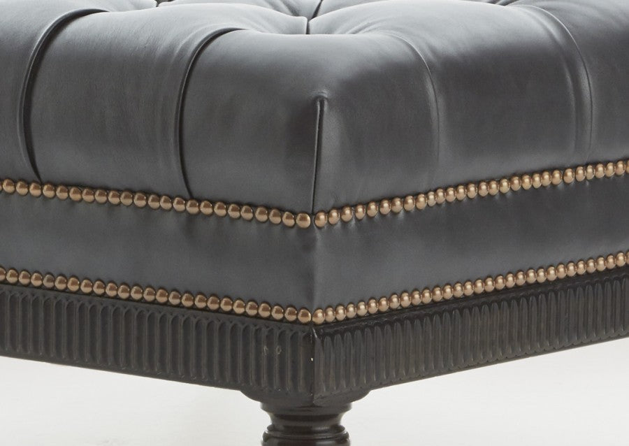 London Coach tufted ottoman