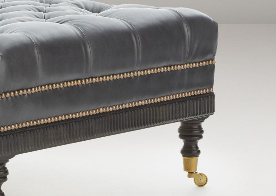 London Coach tufted ottoman